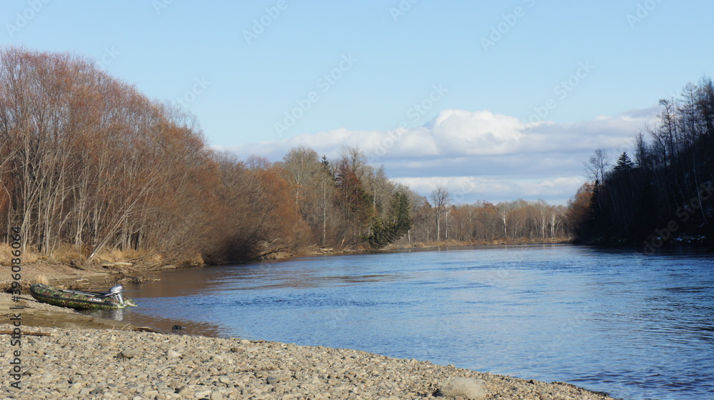 Mountain river, late autumn, November