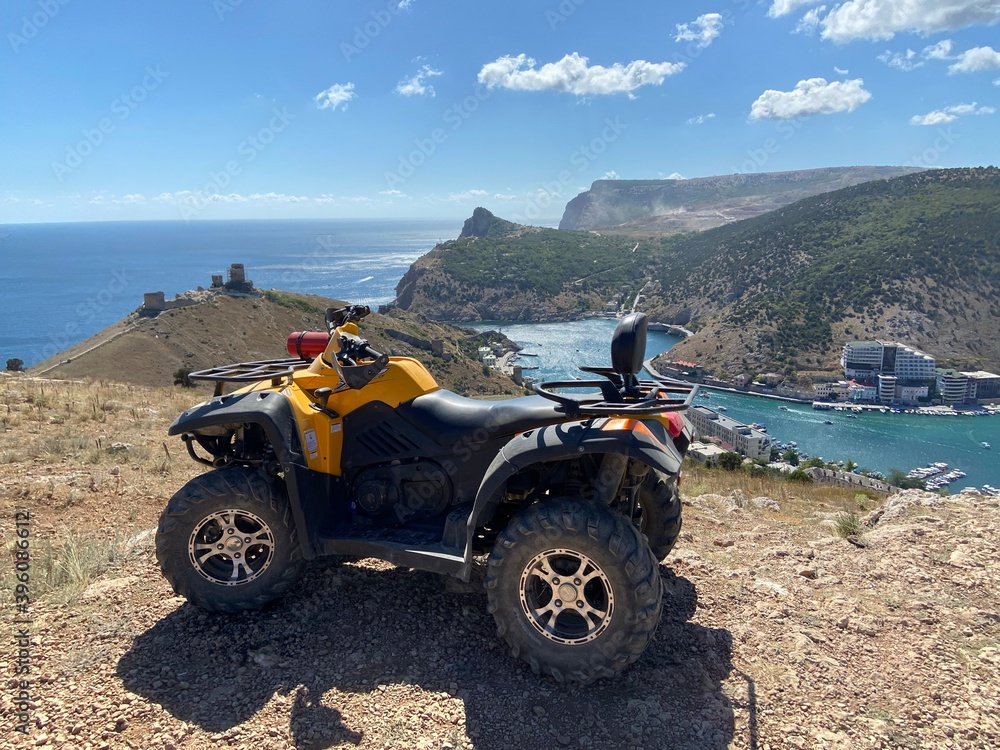 tractor on the beach