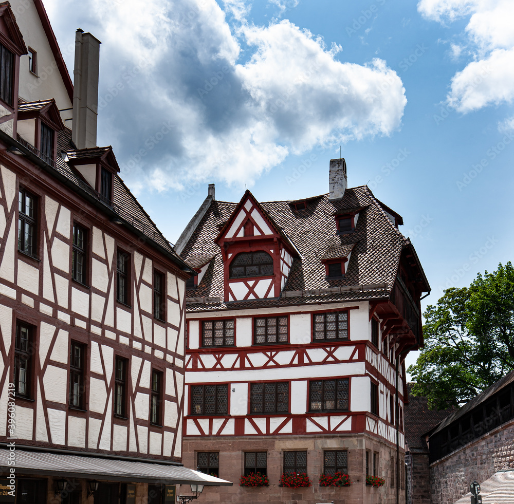 Fototapeta premium German half timbered house. Bavaria, Germany
