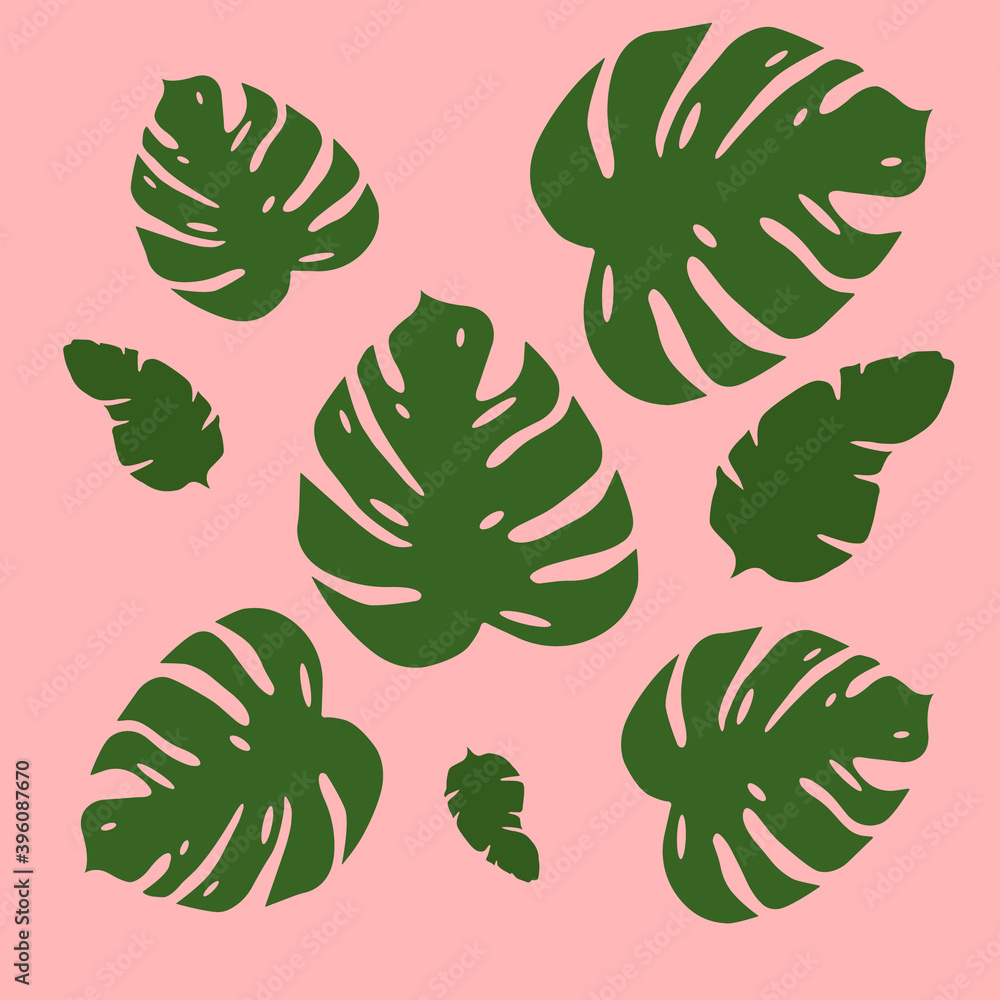 Set of exotic leaves
