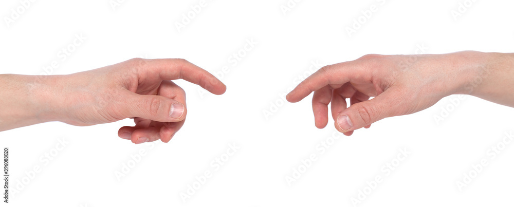 Male hand gestures isolated over the white background, set of multiple images. Images set of male caucasian hand gestures isolated on white background Male hand gestures isolated over the white background, set of multiple images. Images set of male caucasian hand gestures isolated on white background