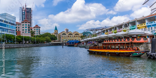 Photography A view across Clarke Quay in Singapore, Asia