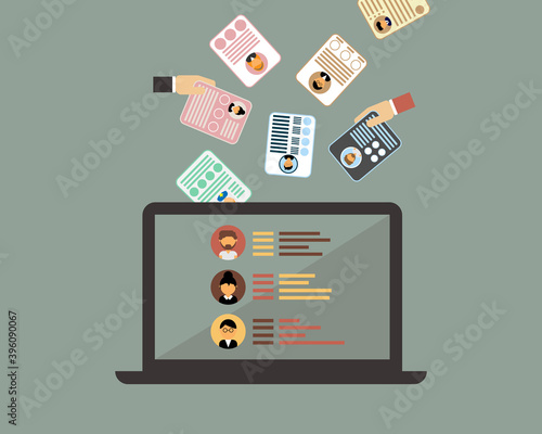CV parsing in ATS (applicant tracking system) to gather candidate data in resume vector