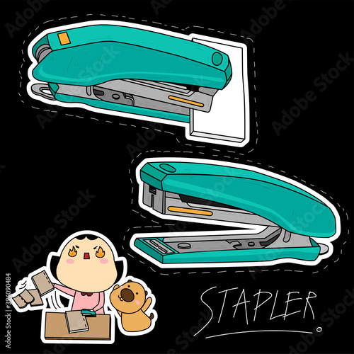 Each side of stapler