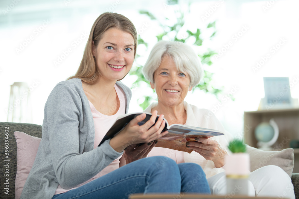 portrait of smiling happy senior mother with her adult daughter portrait of smiling happy senior mother with her adult daughter