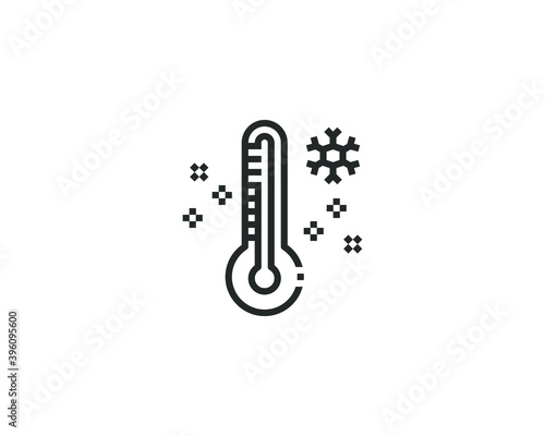Thermometer  Icon Vector Illustration .
