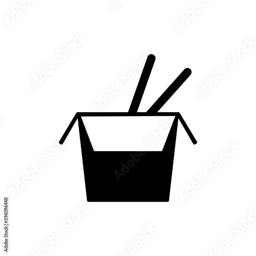 wok box icon element of fast food icon for mobile concept and web apps. Thin line wok box icon can be used for web and mobile. Premium icon on white background