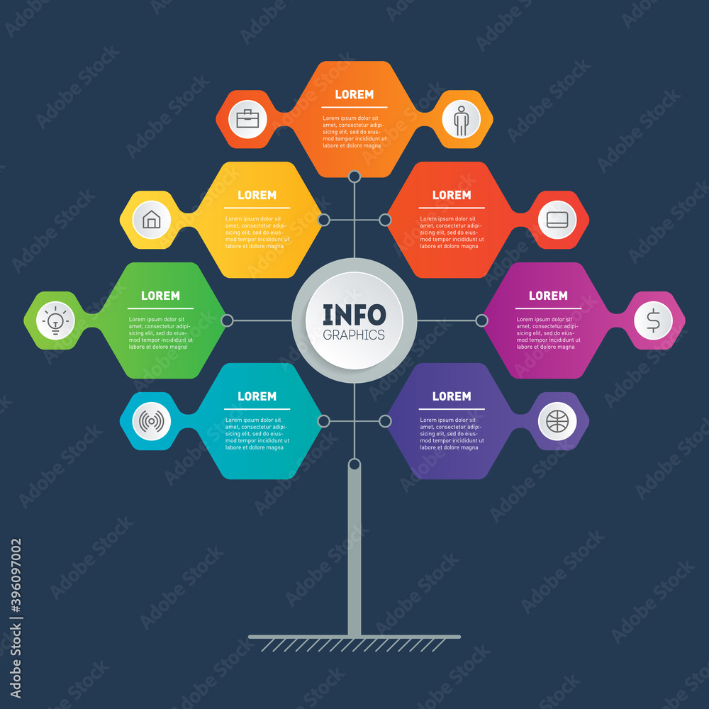 Brochure design template. Template of tree, info chart or diagram ...