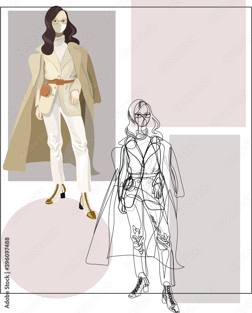 trendy vector illustration showing clothing style trendy vector illustration showing clothing style