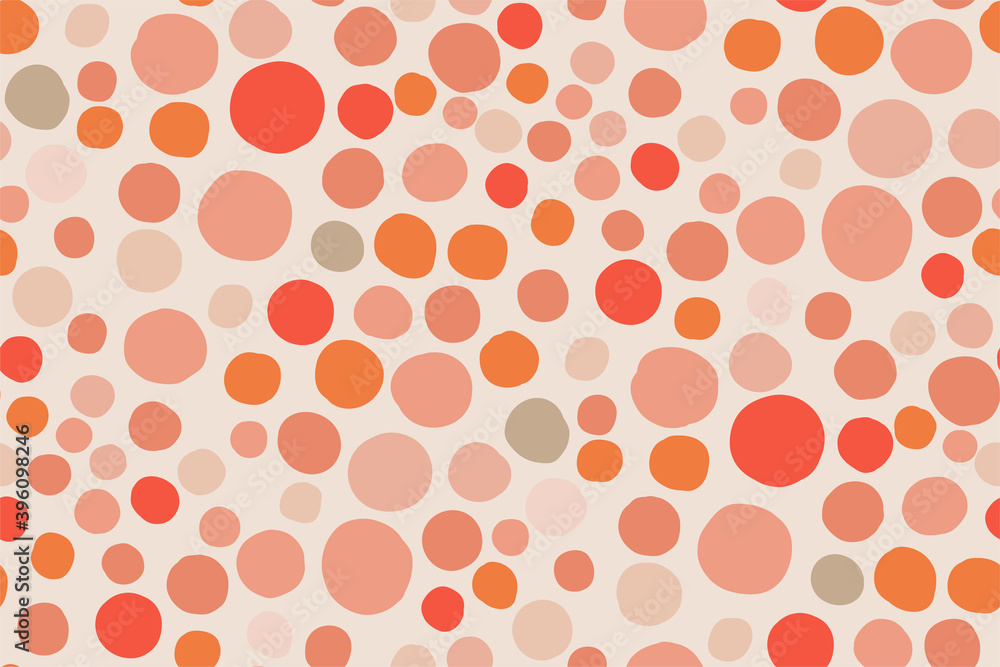 Seamless Pink Polka Dot Background Stock Illustration - Download