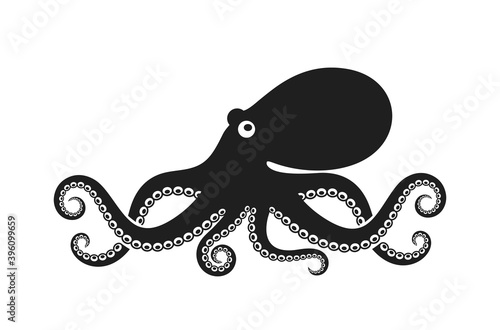Octopus logo. Isolated octopus on white background