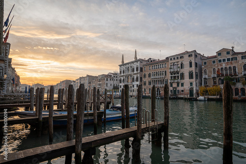 Sunset at Grand Canal in Venice, Italy