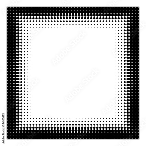 A frame retro pop art half tone border background texture
