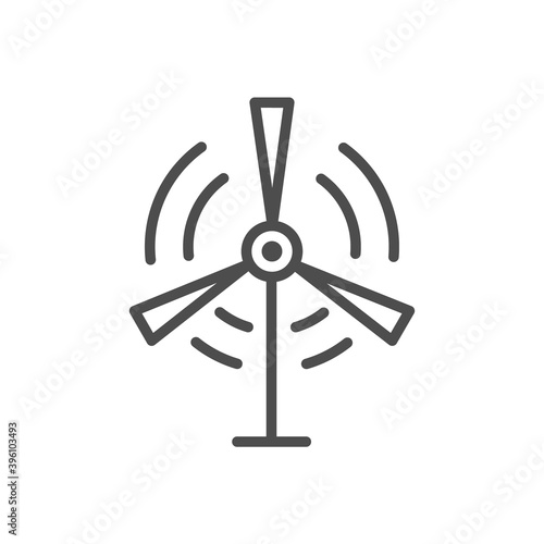 Wind power icon. Wine turbine sign. Windmill symbol vector illustration isolated on white