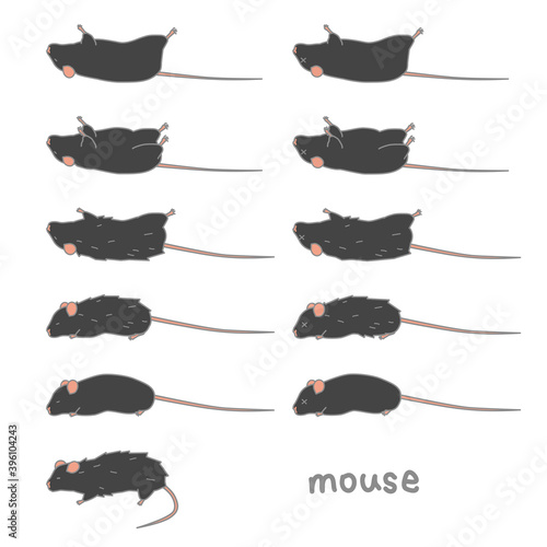 体調の悪いマウスのベクターイラストセット
