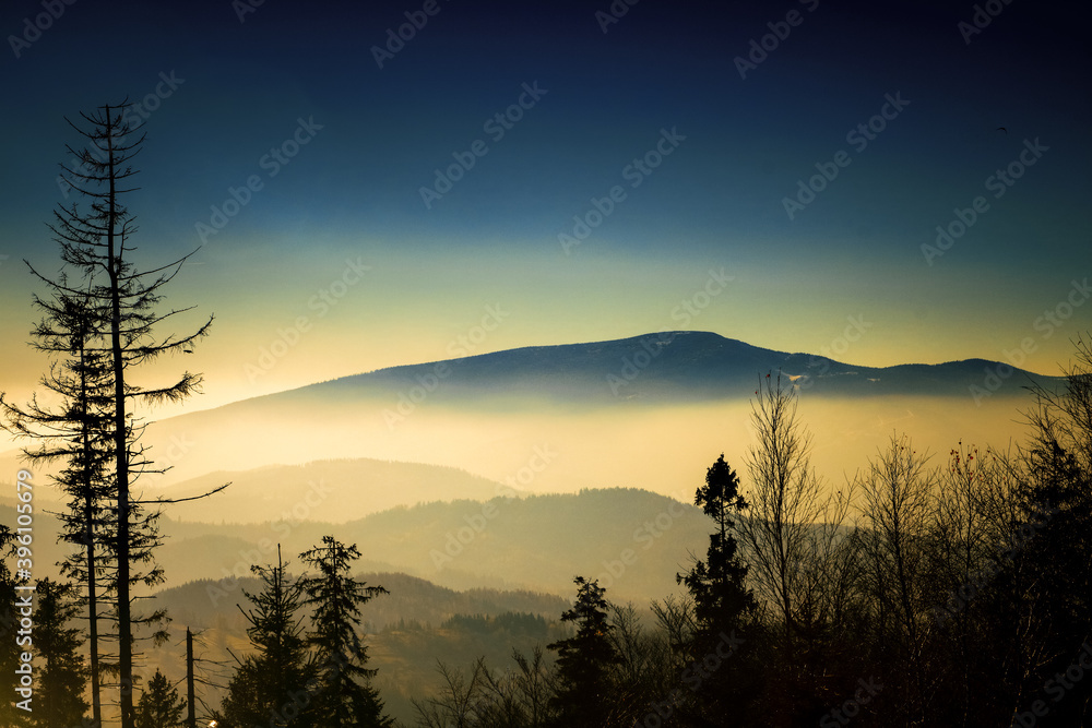 Naklejka premium Babia, Beskid Mountins, Beskid śląski