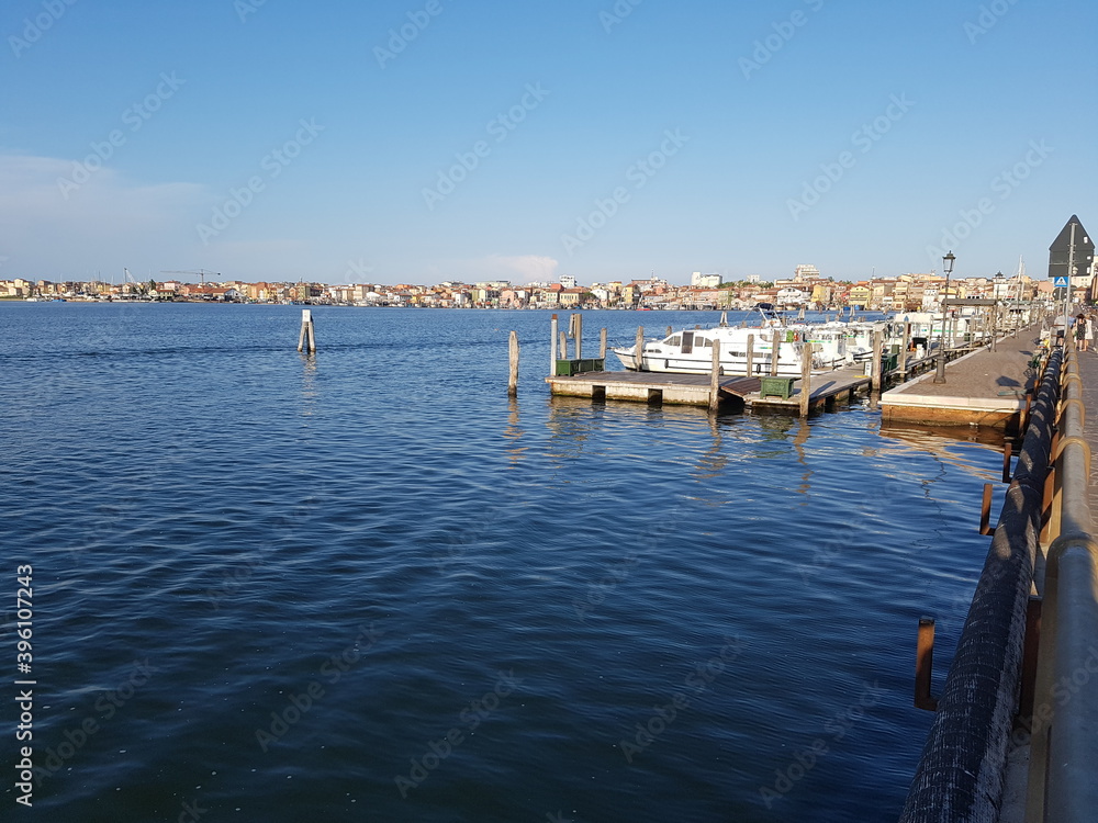 pier on the sea in Chioggia italy