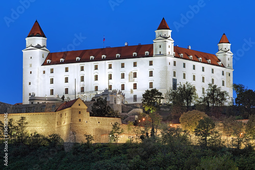 Bratislava Castle in twilight, Slovakia
