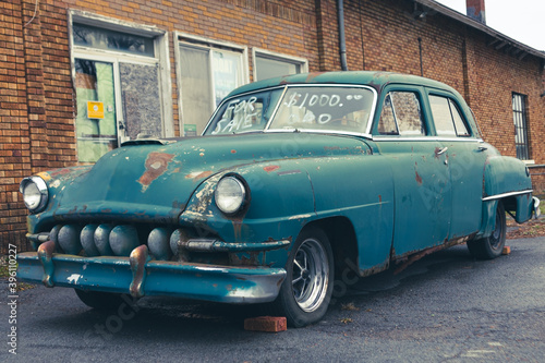 Rusty Classic Vintage 50s car in n need of repair © David