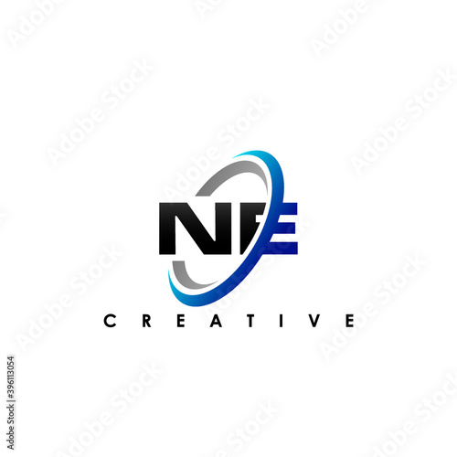 NE Letter Initial Logo Design Template Vector Illustration