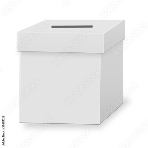 Ballot Box isolated on White Background.