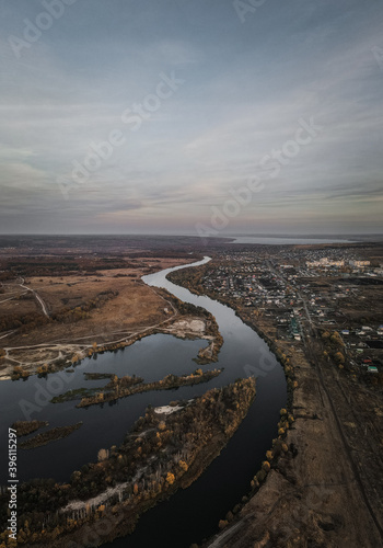 Zarechny settlement of the Penza region. photos from the air