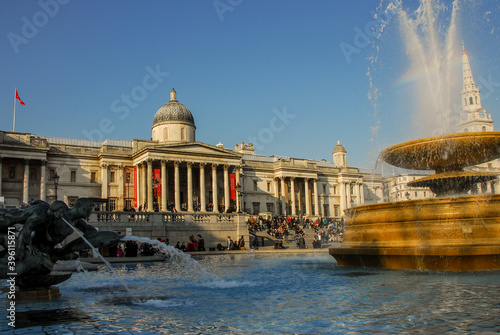 the National Gallery from trafalgar square, photo