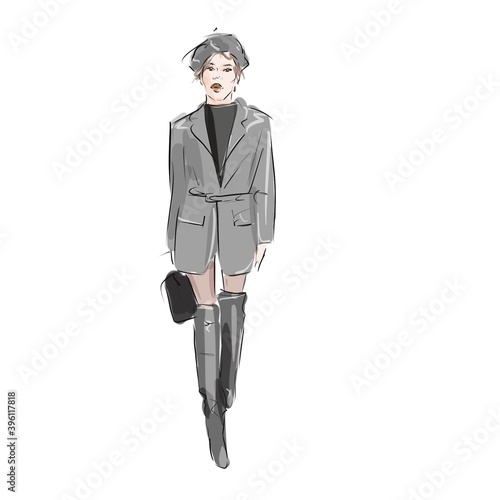 woman fashion sketch