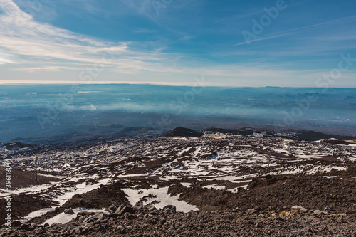 The view from Etna Volcano, Sicily