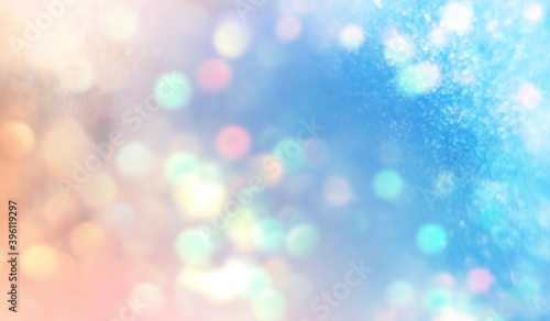 オレンジから水色へ　泡　pale orange　bule　gradation