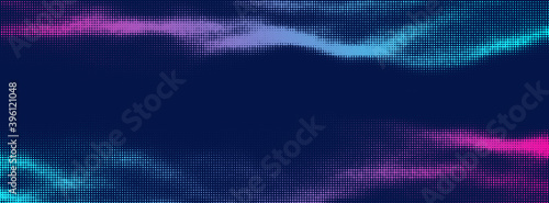 3d sunset on the beach. Retro palms vector sci fi background. Digital landscape cyber surface. 80s party background.