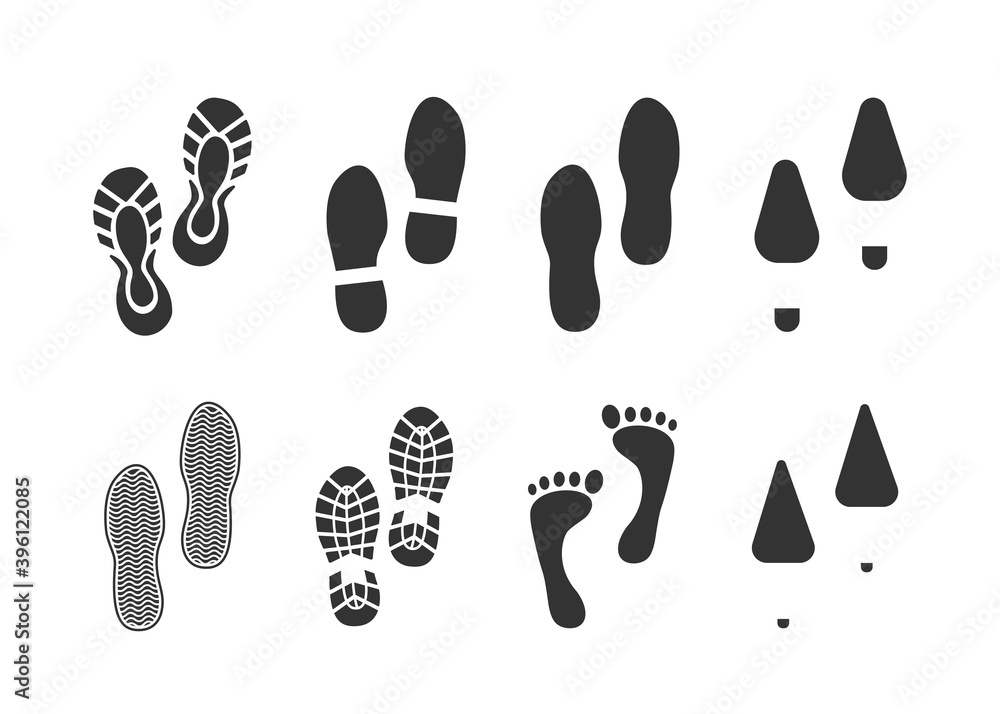 Sole print, great design for any purposes. Flat design vector. Black outline icon. Silhouette icon. Black background. Footprint sign. Sole print, great design for any purposes. Flat design vector. Black outline icon. Silhouette icon. Black background. Footprint sign.