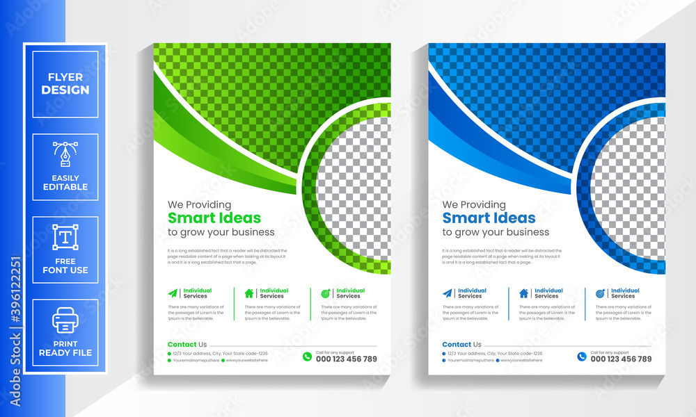 Modern Creative Abstract minimalist corporate business flyer template