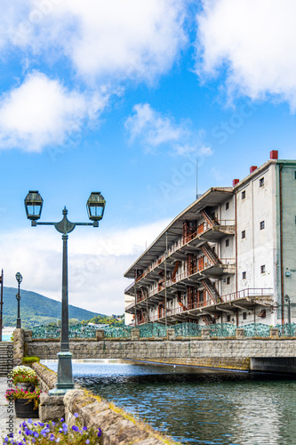 Scenery along the Otaru Canal in Otaru City, Hokkaido, Japan
