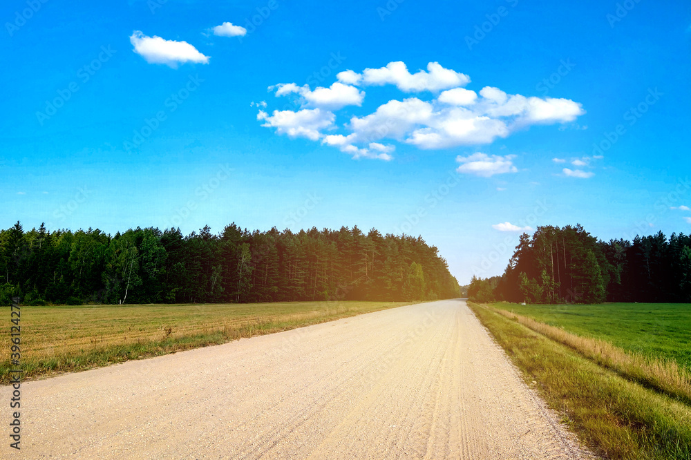 View of a rural country road on a clear day.