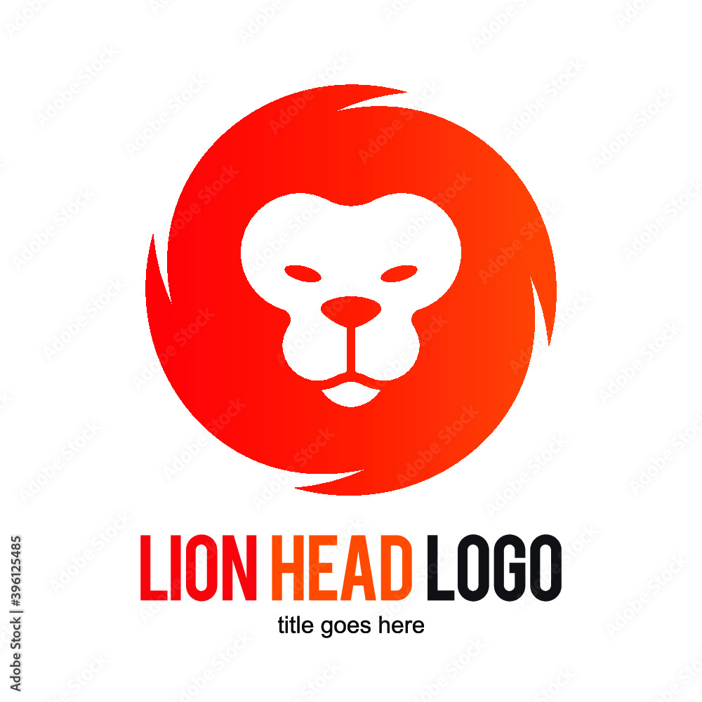 Obraz premium Lion animal head logo icon symbol design template