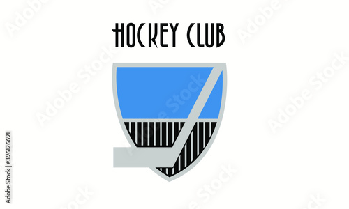 Hockey club shield and stick