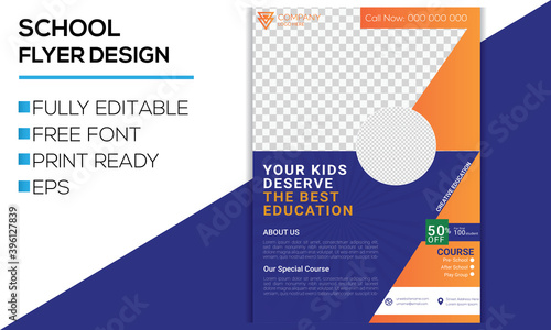 Education, Admission, School Flyer Creative Design

