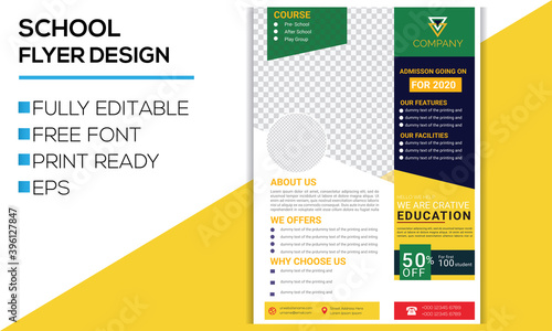 Best Education, Admission, School Flyer Creative Design Template
