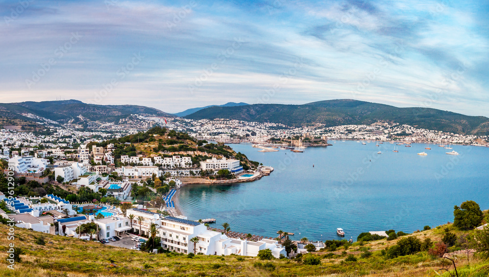 Bardakci Bay and Bodrum Town view