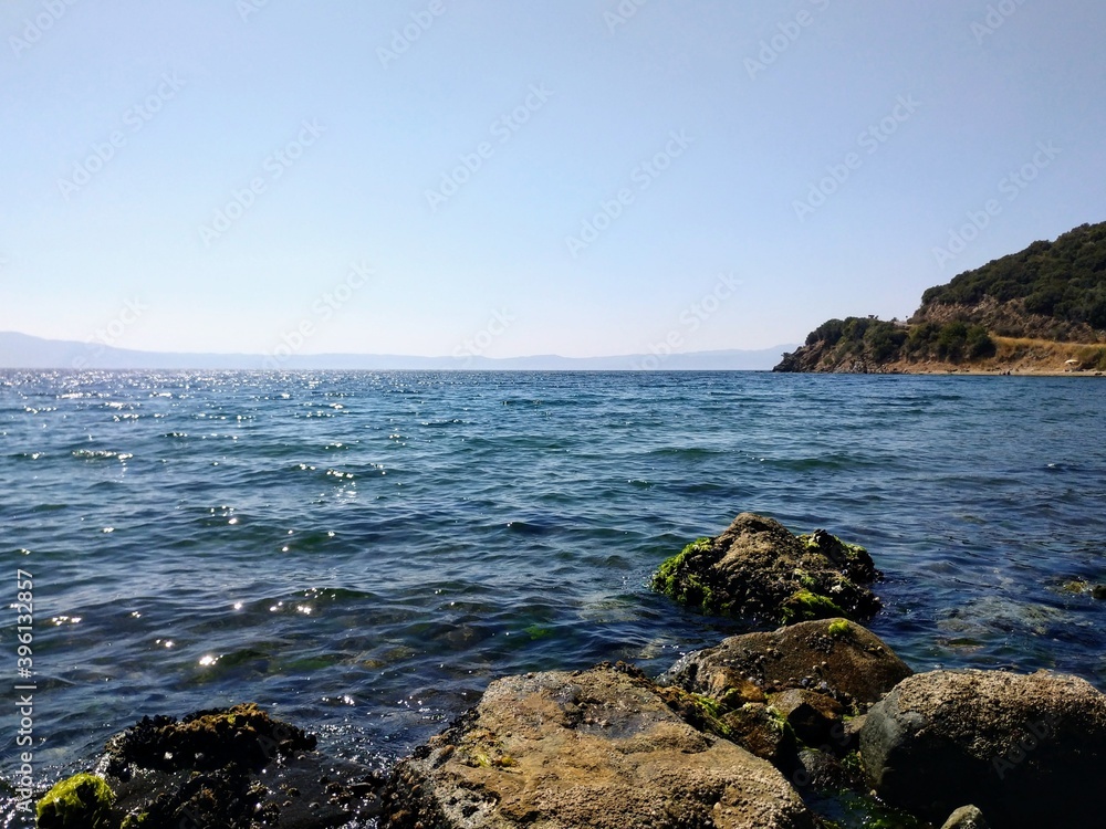 the Marmara sea and rocks