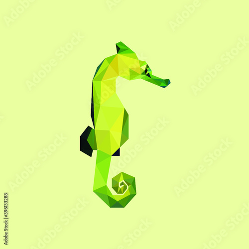 Sea animal low poly geometric polygonal triangle design