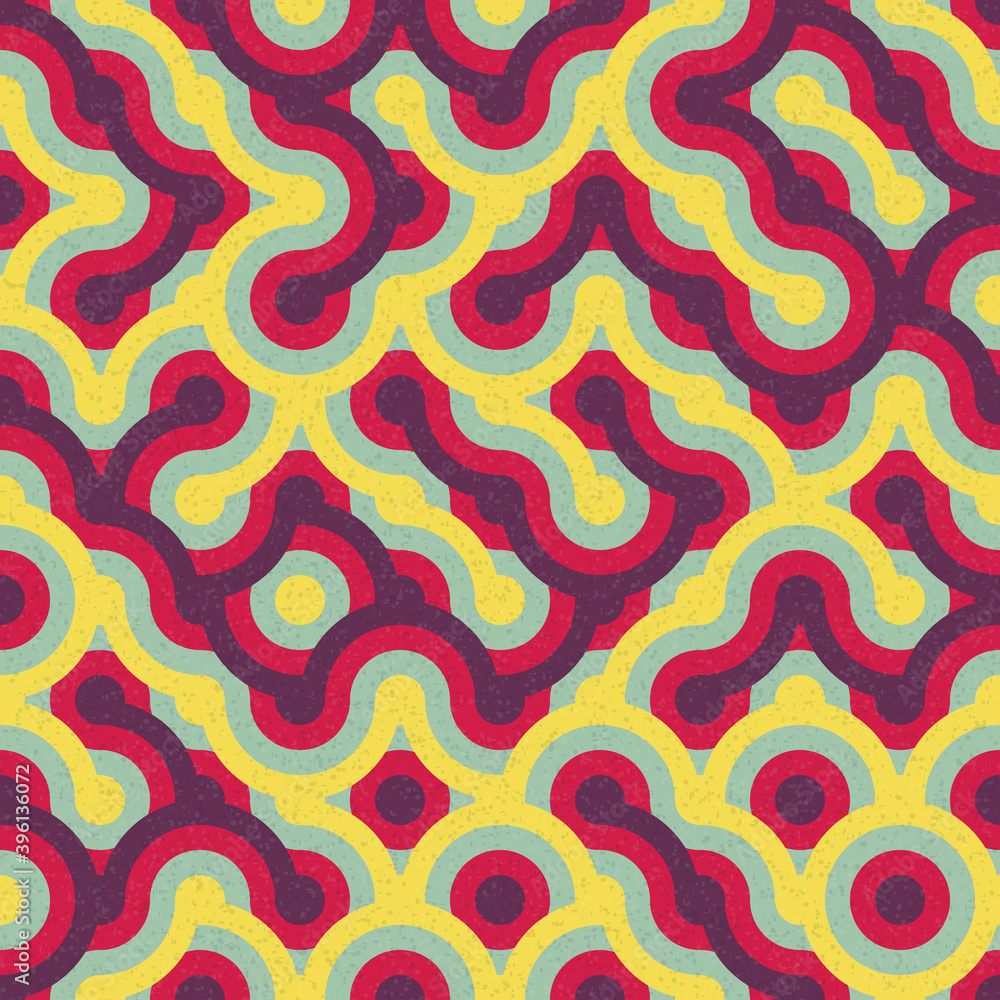 Fototapeta premium Abstract Geometric Pattern generative computational art illustration