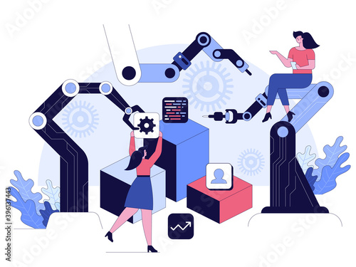 Female engineer team at project development
