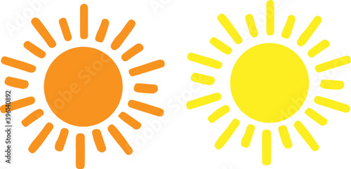 sun icon isolated on white background