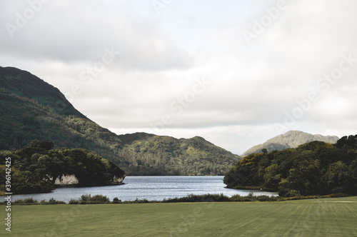lake and mountains