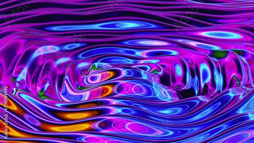 Reflective waves of intense and incredible colors.