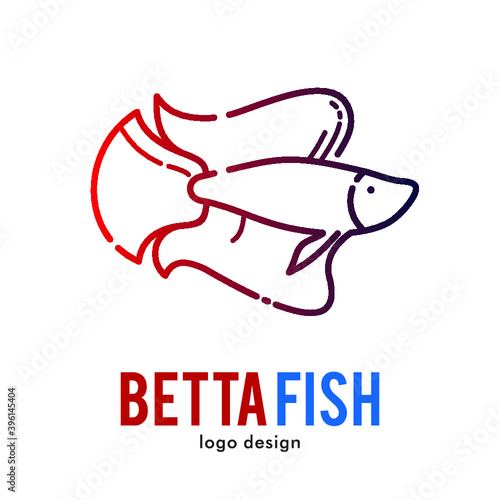 Betta fish logo icon symbol design 