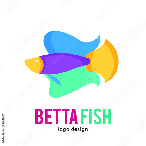 Betta fish logo icon symbol design 
