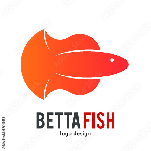 Betta fish logo icon symbol design 